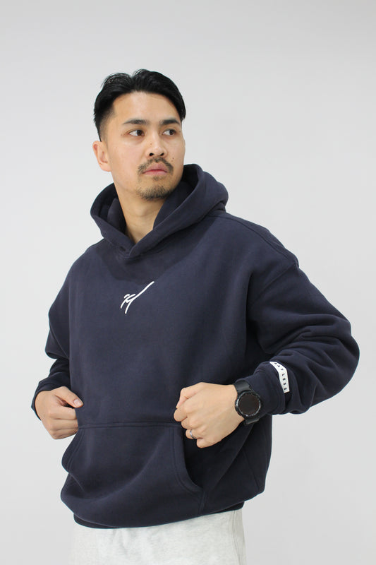 Denim Navy Drip Hoodie